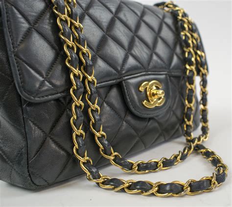 chanel soft bag leather gold chain